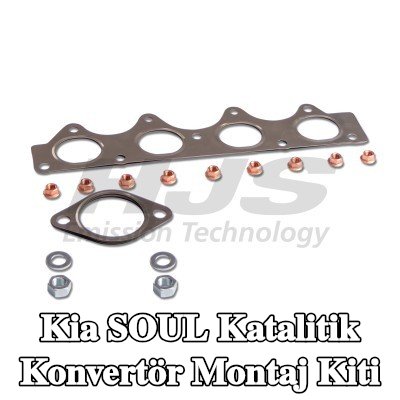 HJS Egzoz manifoldu dahil katalitik konvertör montaj kiti — Kia Soul