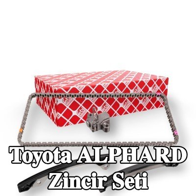 FEBI BILSTEIN Zincir gergisi içeren zamanlama zinciri kiti, kızak raylı — Toyota Alphard