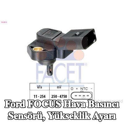 FACET Hava Basıncı Sensörü, yükseklik ayarı İtalya'da üretilmiştir - OE Eşdeğeri — 2002 Ford Focus