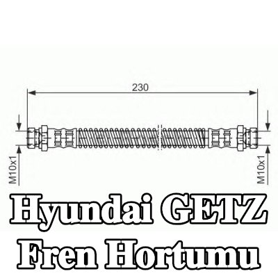 BOSCH Fren hortumu 205mm — Hyundai Getz
