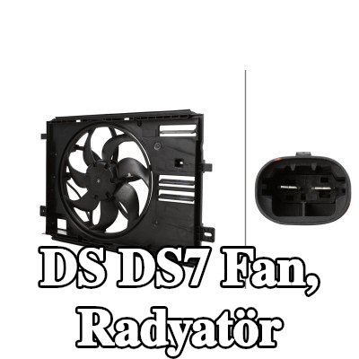 HELLA Fan, radyatör 423, 5mm, radyatör fan kapağı, direnç olmadan — 2021 DS Ds7