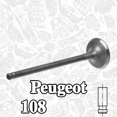 ET ENGINETEAM صمام العادم جانب العادم, ساق الصمام المُنتير — Peugeot 108