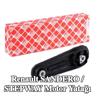 FEBI BILSTEIN Motor yatağı, arka, Elastomer — Renault Sandero / Stepway