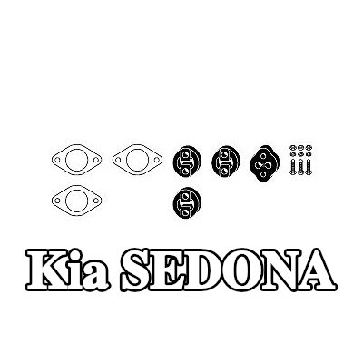 HJS طقم تركيب العادم — 2000 Kia Sedona
