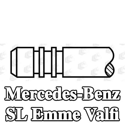 AE Emme valfi Krom kaplı valf gövdesi, Sertleştirilmiş valf sapı ucu — Mercedes-Benz Sl
