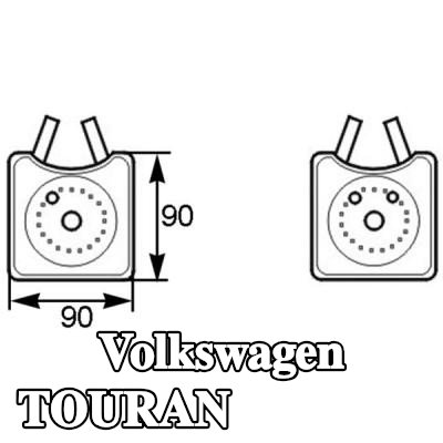 MAHLE مبرد زيت المحرك مع حلقة مانعة للتسرب — 2008 Volkswagen Touran
