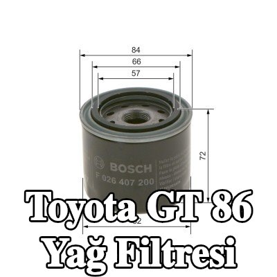 BOSCH Tek çek valflı yağ filtresi — Toyota Gt 86
