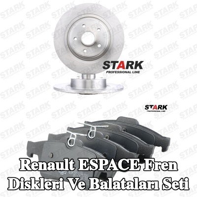 STARK Fren diskleri ve balataları seti Arka Aks, düz — 2002 Renault Espace