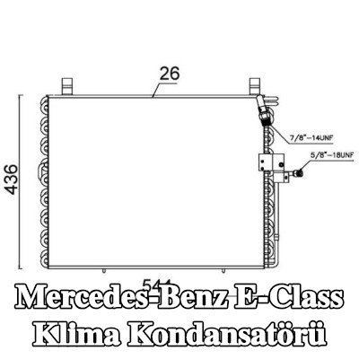 MAHLE Kurutucusuz klima kondansatörü — 1995 Mercedes-Benz E-Class