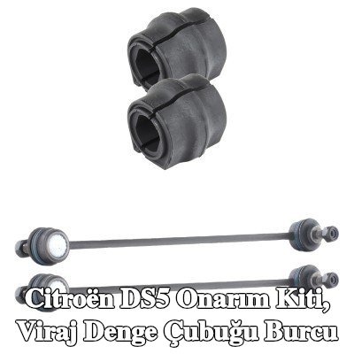 RIDEX Onarım kiti, ön aks her iki taraf için stabilizatör burcu, bağlantı çubuğu ile — Citroën Ds5