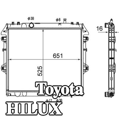 MAHLE مبرد المحرك — 2012 Toyota Hilux