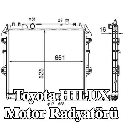 MAHLE Motor radyatörü — 2012 Toyota Hilux