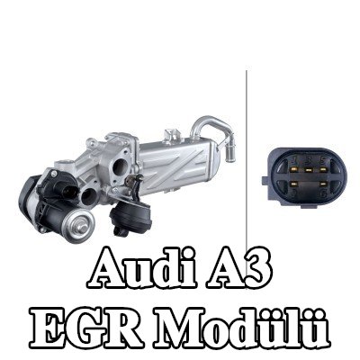 HELLA EGR soğutuculu EGR Modülü, conta/sızdırmazlık elemanları ile, EGR valfli — 2012 Audi A3