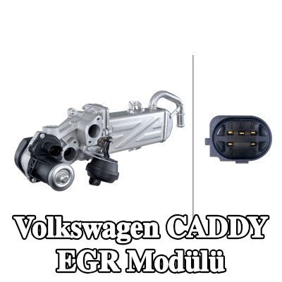 HELLA EGR soğutuculu EGR Modülü, conta/sızdırmazlık elemanları ile, EGR valfli — 2012 Volkswagen Caddy