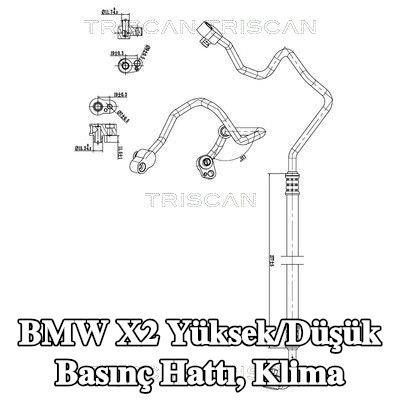TRISCAN Yüksek/Düşük Basınç Hattı, klima — BMW X2