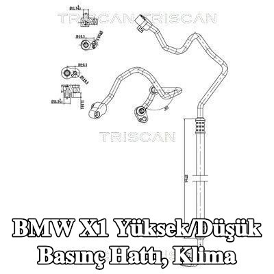 TRISCAN Yüksek/Düşük Basınç Hattı, klima — BMW X1