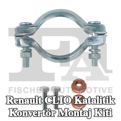 FA1 Kelepçeli katalitik konvertör montaj kiti — Renault Clio