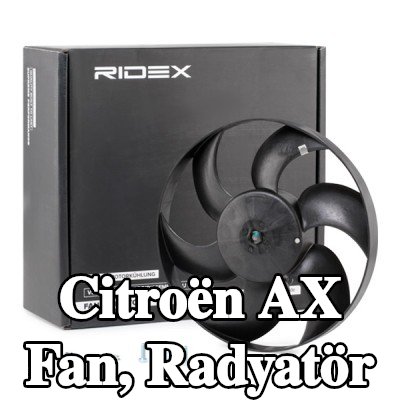 RIDEX Fan, radyatör 320mm — 1997 Citroën Ax