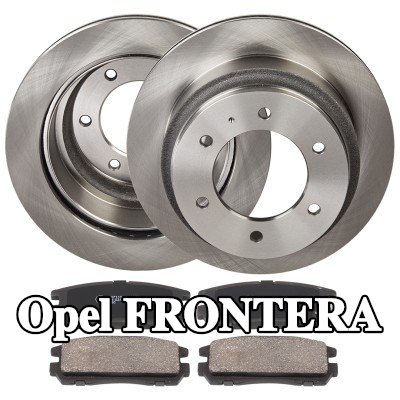 RIDEX مجموعة أقراص الفرامل والوسادات للمحور الخلفي, مزود بفتحات تهوية داخلية — Opel Frontera