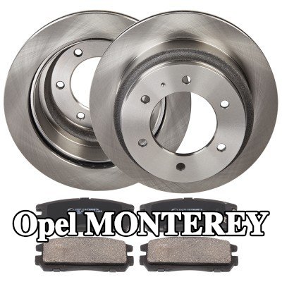 RIDEX مجموعة أقراص الفرامل والوسادات للمحور الخلفي, مزود بفتحات تهوية داخلية — Opel Monterey