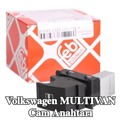 FEBI BILSTEIN Sol arka cam anahtarı, Yolcu Tarafı, Sağ Arka — Volkswagen Multivan