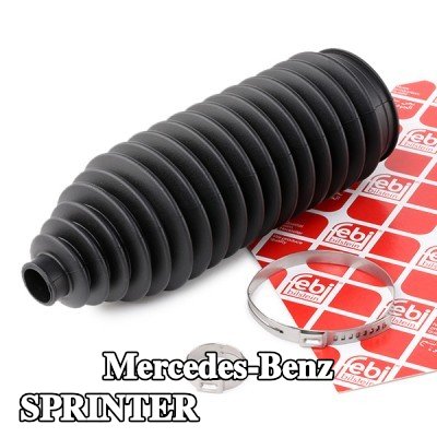 FEBI BILSTEIN طقم غطاء حامل التوجيه المحور الأمامي الأيسر, مع مشابك — Mercedes-Benz Sprinter