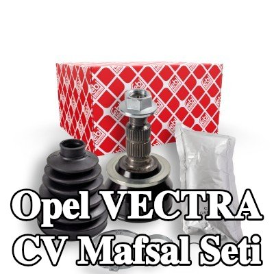 FEBI BILSTEIN Ön aks sol CV mafsal kiti, Ön Aks Sağ, Tekerlek Tarafı, somunlu, gres ile — Opel Vectra