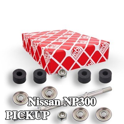 FEBI BILSTEIN وصلة قضيب مانع الانقلاب للمحور الأمامي الأيسر, المحور الأمامي الأيمن, 150mm, الفولاذ, مع صواميل, مع حوامل مطاطية, مع غسالات — Nissan Np300 Pickup