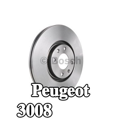 BOSCH القطر الخارجي لقرص المكابح: 302mm, مُهوى, مشحم, مع مسامير/براغي — 2012 Peugeot 3008
