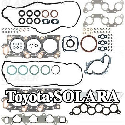 GLASER مجموعة حشيات كاملة, محرك مع مانع تسرب العمود المرفقي, مع أختام ساق الصمام — 2000 Toyota Solara