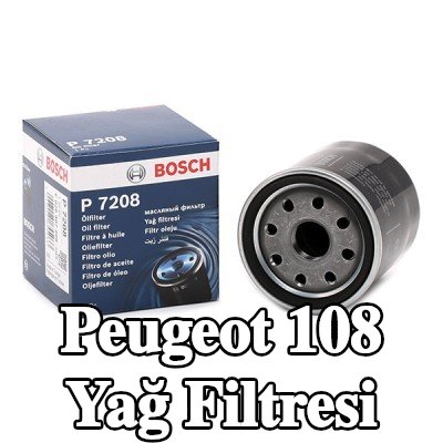BOSCH Tek çek valflı yağ filtresi — Peugeot 108