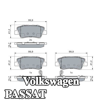 BOSCH حامل، فرش كربونية — 2002 Volkswagen Passat