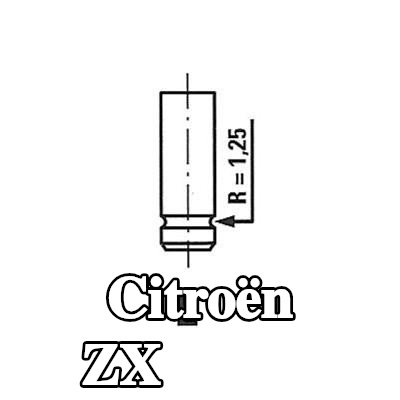 FRECCIA صمام السحب ساق الصمام المطلي بالكروم — Citroën Zx