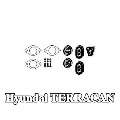 HJS طقم تركيب العادم — Hyundai Terracan