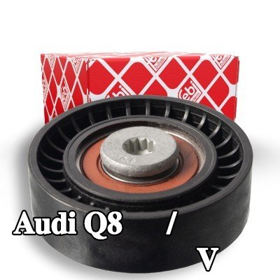 FEBI BILSTEIN بكرة الانحراف/التوجيه, V-ribbed belt Outer Diameter: 65mm — Audi Q8