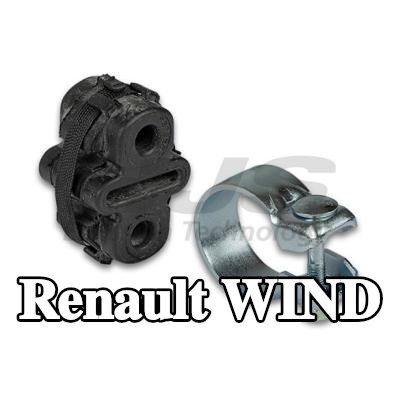 HJS طقم تركيب العادم مع مشبك — Renault Wind