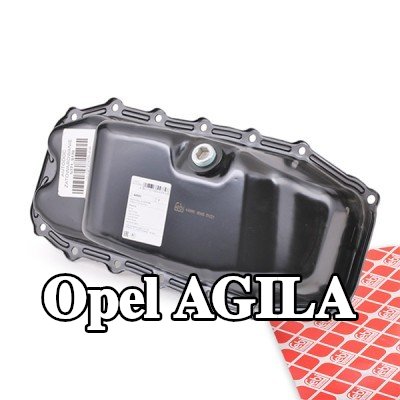 FEBI BILSTEIN حوض الزيت مع سدادة تصريف الزيت, مع حلقة مانعة للتسرب — Opel Agila