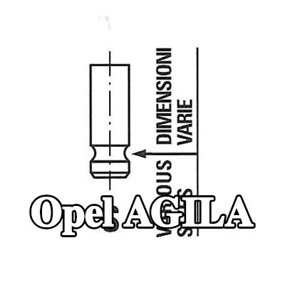 FRECCIA صمام العادم ساق الصمام المطلي بالنيتريد — Opel Agila