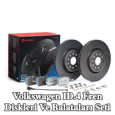 BREMBO İçten havalandırmalı fren diskleri ve balataları seti, gıcırtı önleyici plaka ile, cıvata/vida ile, fren kaliperi vidaları ile — Volkswagen Id.4