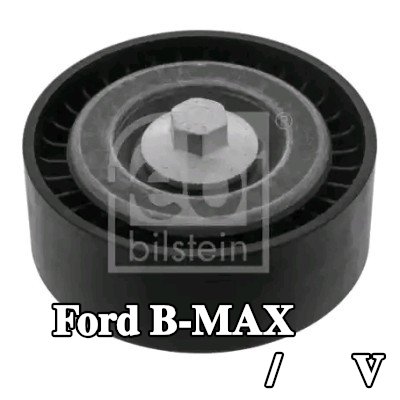 FEBI BILSTEIN بكرة الانحراف/التوجيه, V-ribbed belt Outer Diameter: 65mm, مع برغي — Ford B-max