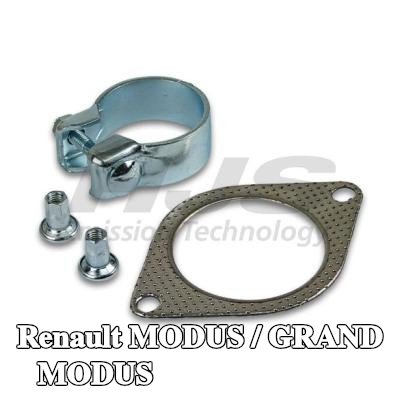 HJS طقم تركيب المحول الحفاز مع مشبك — Renault Modus / Grand Modus
