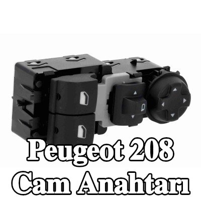 VEMO Sürücü tarafı cam anahtarı, Sol Ön — Peugeot 208