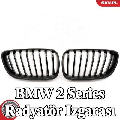 ESEN SKV Her İki Taraf Radyatör Izgarası, Parlak, mat siyah — 2012 BMW 2 Series