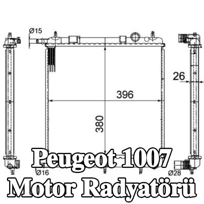 MAHLE Motor radyatörü — 2005 Peugeot 1007
