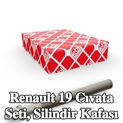 FEBI BILSTEIN Cıvata Kiti, silindir kafası 119mm — Renault 19