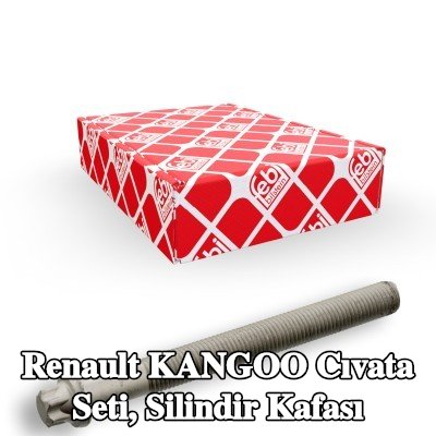 FEBI BILSTEIN Cıvata Kiti, silindir kafası 119mm — 2000 Renault Kangoo
