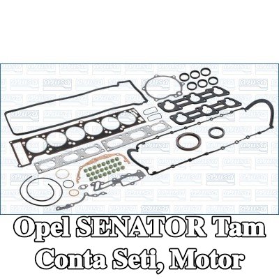AJUSA Tam Conta Seti, silindir kapağı contalı motor, valf gövdesi contalı, FIBERMAX — Opel Senator