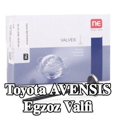 NE Egzoz valfi, egzoz tarafı, Nitrürlenmiş valf gövdesi — 2000 Toyota Avensis