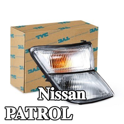 TYC مؤشر جانبي أمامي أيمن, أبيض, مع حامل لمبة — Nissan Patrol