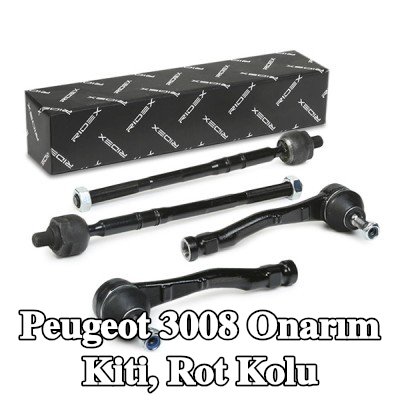 RIDEX Onarım Kiti, bağlantı çubuğu Ön Aks Sol, Ön Aks Sağ, aks mafsalı ile birlikte — Peugeot 3008